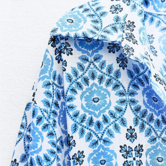 ZARA BELTED PRINTED DRESS - Picture 10 of 11